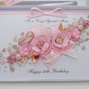 Birthday Card Mum Nan Daughter Friend HANDMADE Personalised Any Age Mother's Day GIFT BOX
