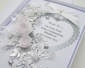 Holy Communion Personalised CHRISTENING Card Presentation Box 3D KEEPSAKE First Communion