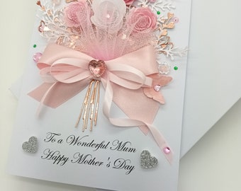 PERSONALISED Handmade BIRTHDAY Card 21st 30th 40th 50th 60th 80th Any Age Daughter Wife Sister Mum Mother's Day Ice Cream Bouquet