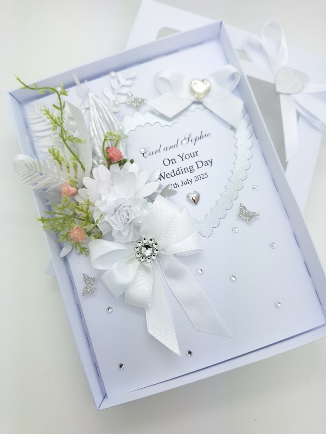 Handmade Personalized Wedding Day Card: 3D Keepsake Gift Box - Etsy UK