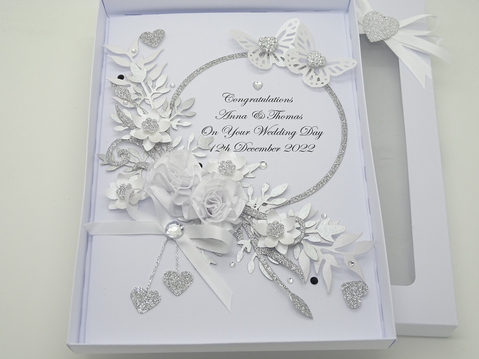 Luxury Handmade PERSONALISED Wedding Day Card Engagement ANNIVERSARY ...