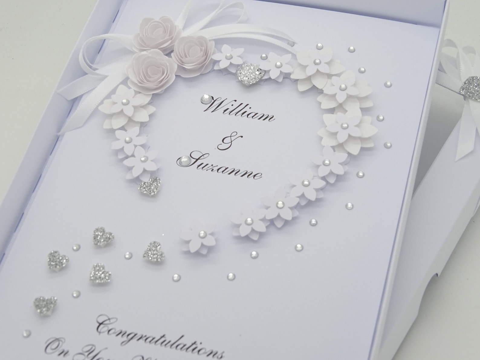 Wedding Day Luxury Handmade PERSONALISED Card Engagement ANNIVERSARY ...