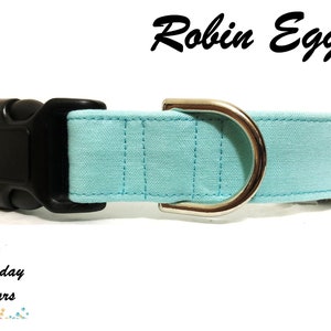 Dog Collar - Robin's Egg Blue Velvet