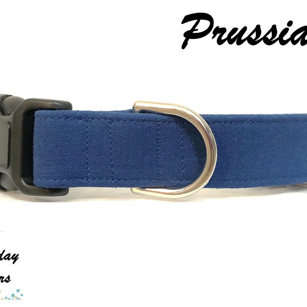 PRUSSIAN - Dog Collar | Cat Collar | Blue Dog Collar | Blue Cat Collar | Everyday Collars