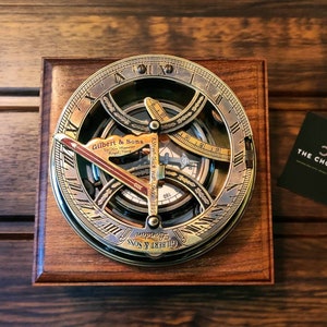 Personalized Sundial Compass, Christmas Gift, Engraved Sundial Compass, Father Gift, Gift for husband, Anniversary Gift, Holidays Gift