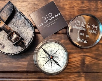Personalized Gift Compass, gift for husband, custom engraved compass, compass for my wife, Personalized Gift for mom, Anniversary Gift