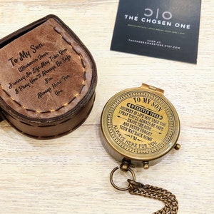 To my son gift, compass for my son, Christmas gift for son, personalized compass, working compass, birthday gift, graduation gift for son