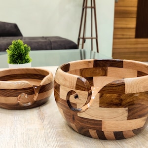 Buy Yarn Bowl Wooden, Large Handmade Yarn Holder for Crocheting, Knitting  Bowl for Knitters, Yarn Storage Bowl Best Gift Idea Online in India 