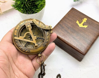 Personalized Sundial Compass, Personalized Brass Compass, anniversary gift, confirmation gift, Gift for Dad, religious gift, Christmas gift