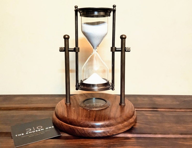 Brass Hourglass / Brass Sand Glass / Table Top Brass Decor Etsy