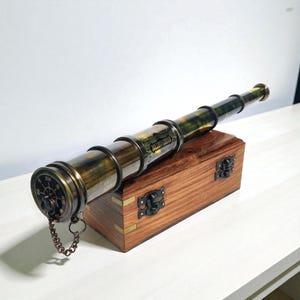Personalized Brass Telescope, Pirates Spyglass Working Telescope, father's day gift, Anniversary Gift, gifts for him