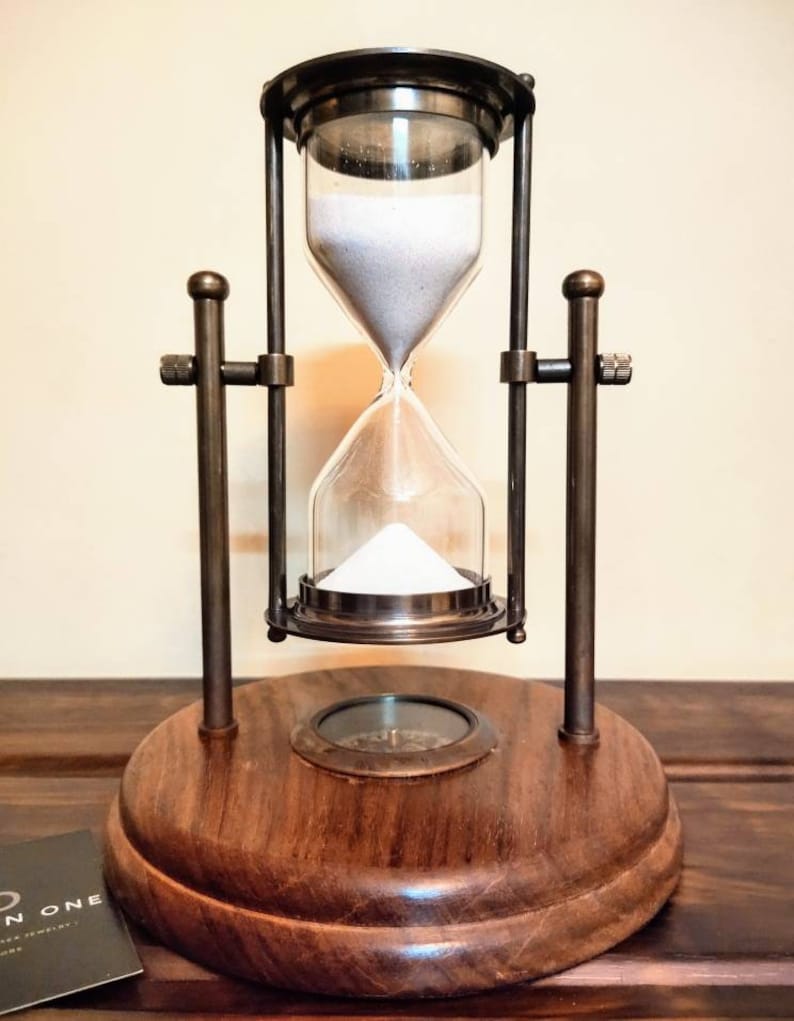 Brass Hourglass / Brass Sand Glass / Table Top Brass Decor Etsy