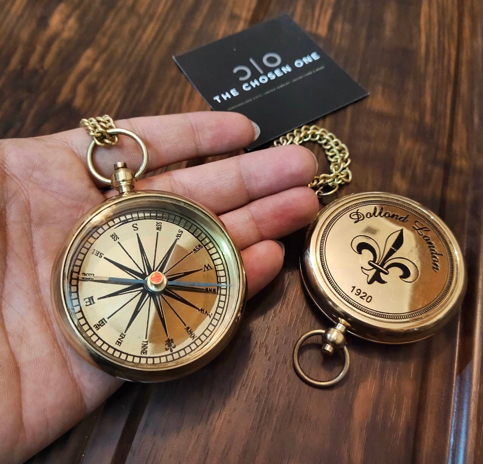 Brass Compass Engraved Pocket Compass Brass Nautical Compass W Etsy UK