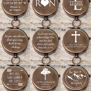 Personalized Brass Compass, Christmas Gift Compass, Working Compass ...
