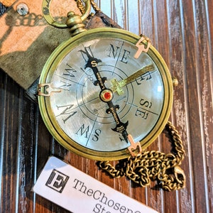 Nautical Vintage Maritime Gift Antique Brass Pocket Compass Key Chain 500x500