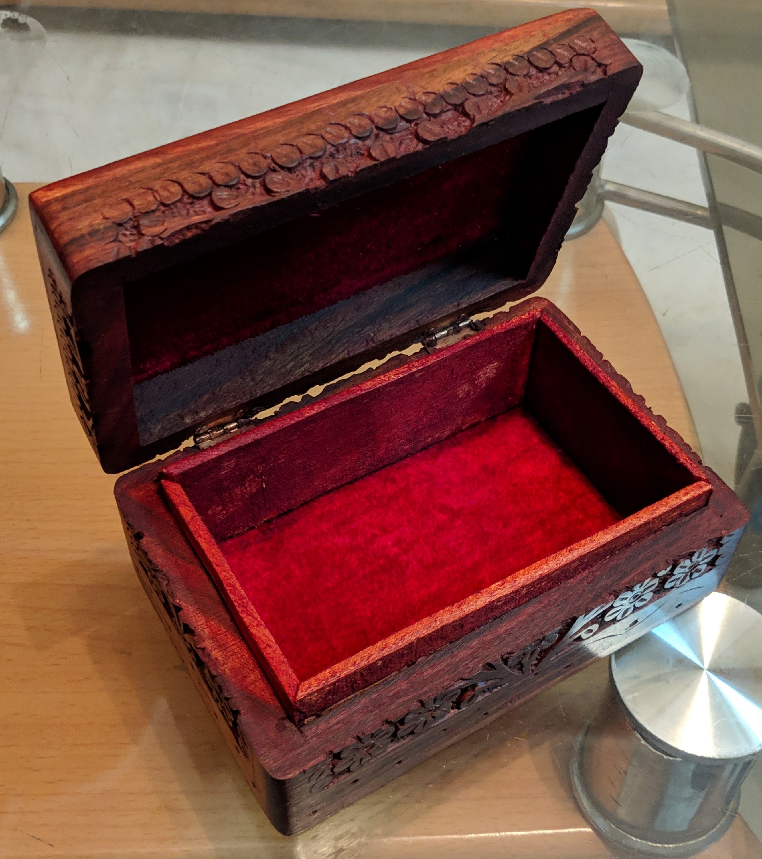 Handicrafts Wooden Jewelry Box Jewelry Organizer Box Hand Carvings Gift box