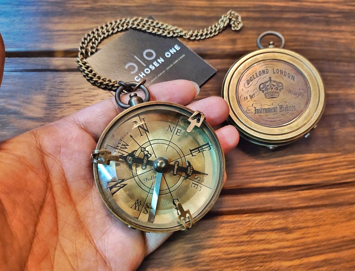 Personalized Compass Pocket Compass Brass Compass Gift for | Etsy