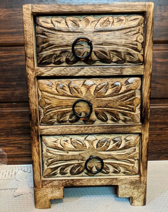 Wooden Drawers Storage Jewellery S Storage Wooden Etsy