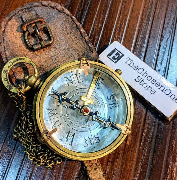 Maritime Vintage Style 4/" Nautical Decor Antique Nautical BRASS SUNDIAL COMPASS