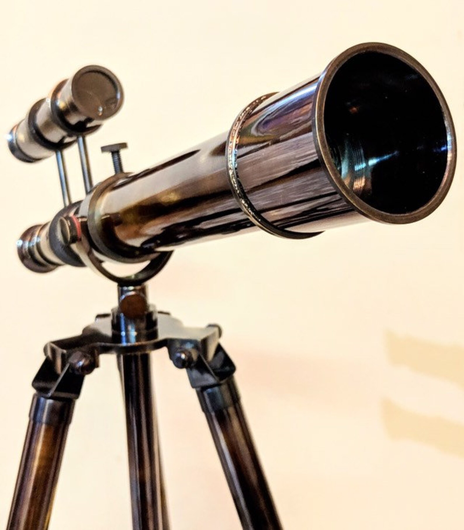 Brass Telescope / Double Barrel Telescope / Home Decor Etsy