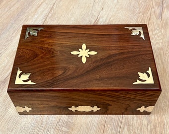 Hand crafted Wooden Jewellery Box, gift for girlfriend, Gift for Wife, Bridesmaid gift, Gift for her, Jewelry Box, Make-up box, Women gifts