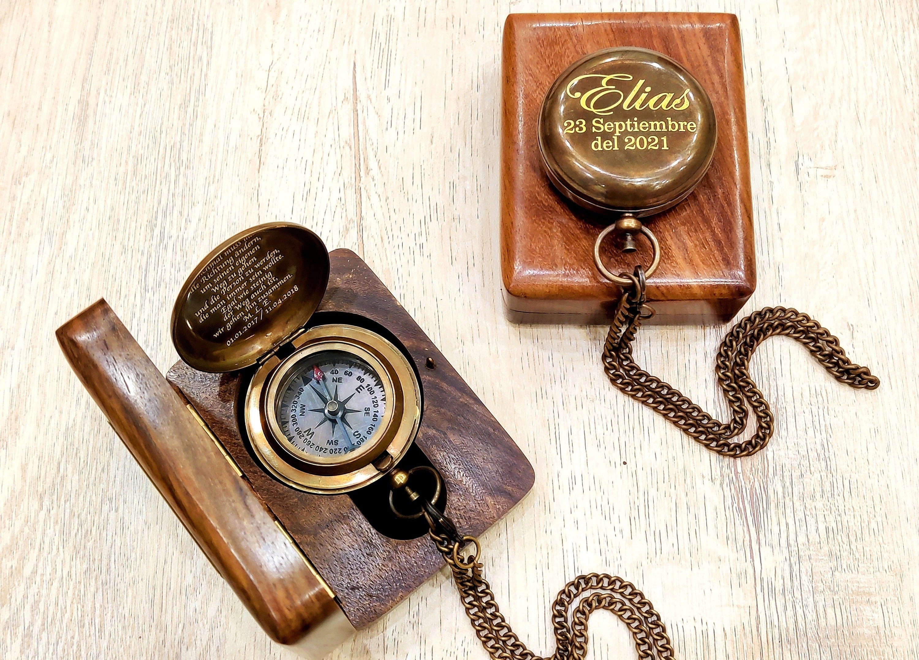 Memorable Gift Compass, Anniversary gift for wife, personalized gift, baptism gift for grandson, gift for Christmas, wedding bridesmaid