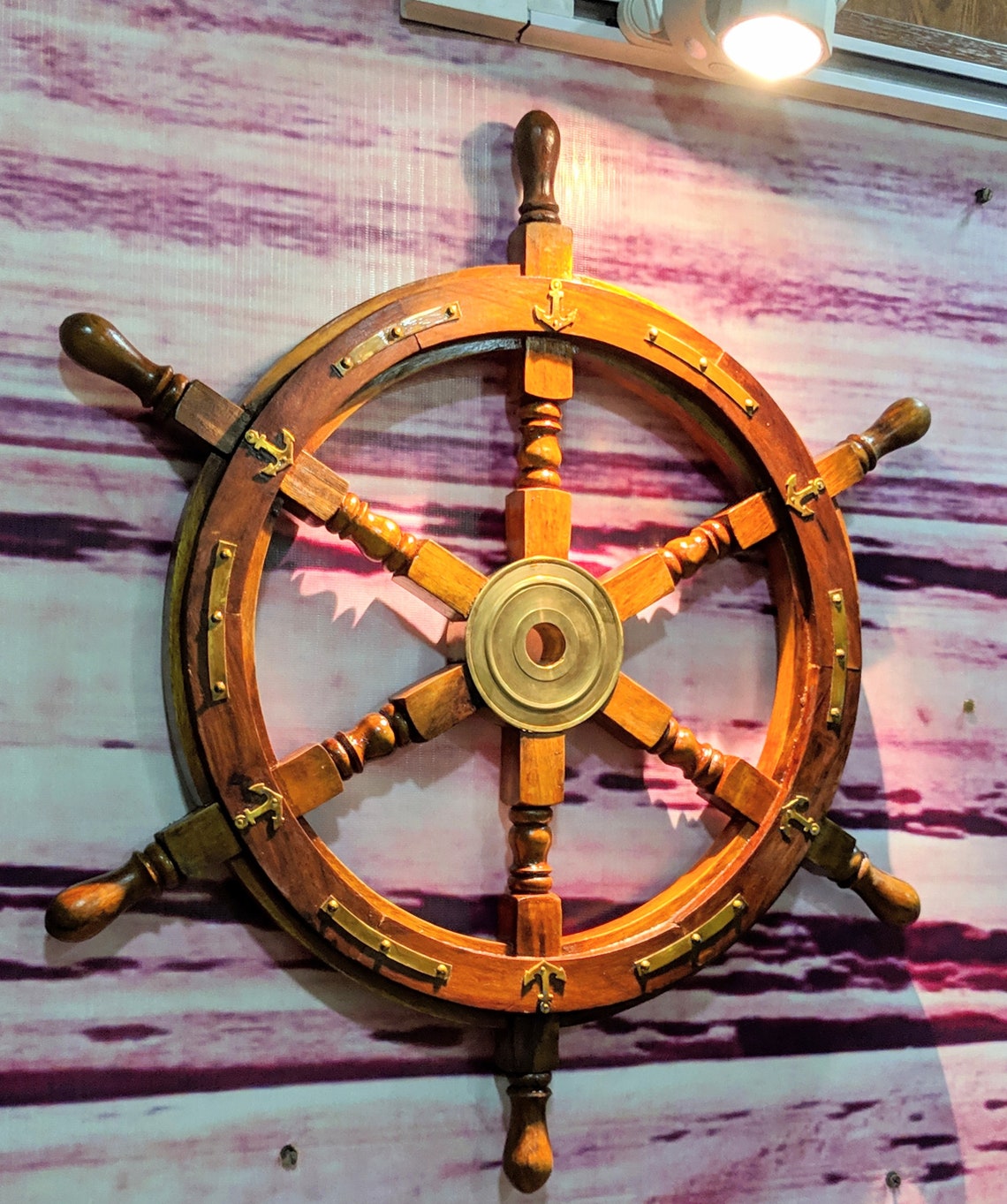 Wooden Ship Wheel Wall Hanging Christmas Gift Wall Hanging Etsy Australia