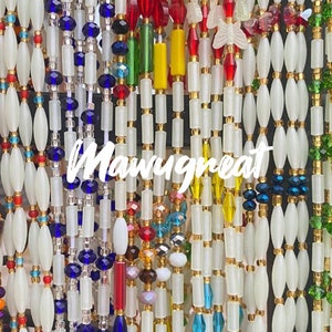 Clasp or tie one multicolored Glow n dark waist beads
