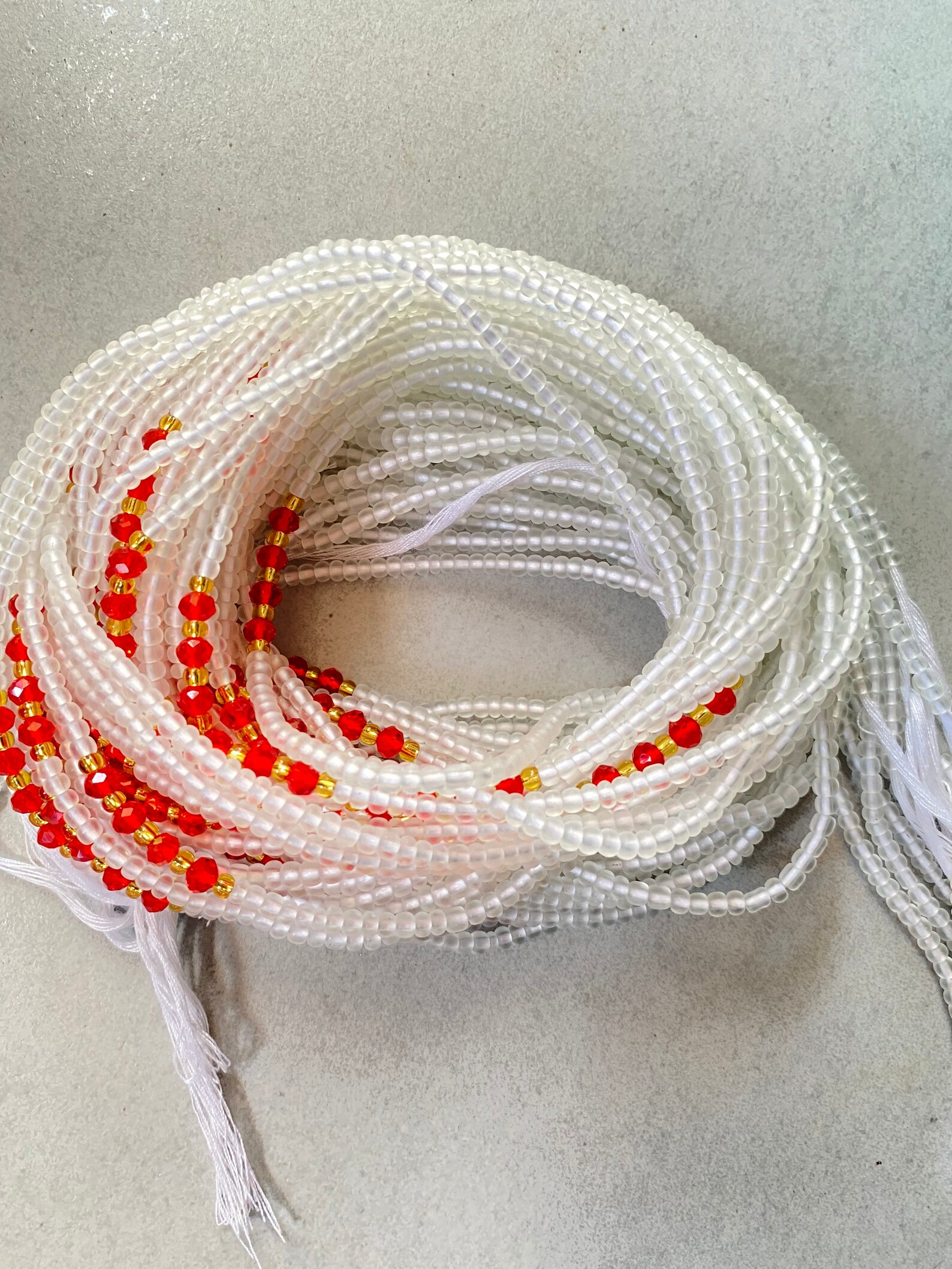 Frosted Beads With Crystals Etsy