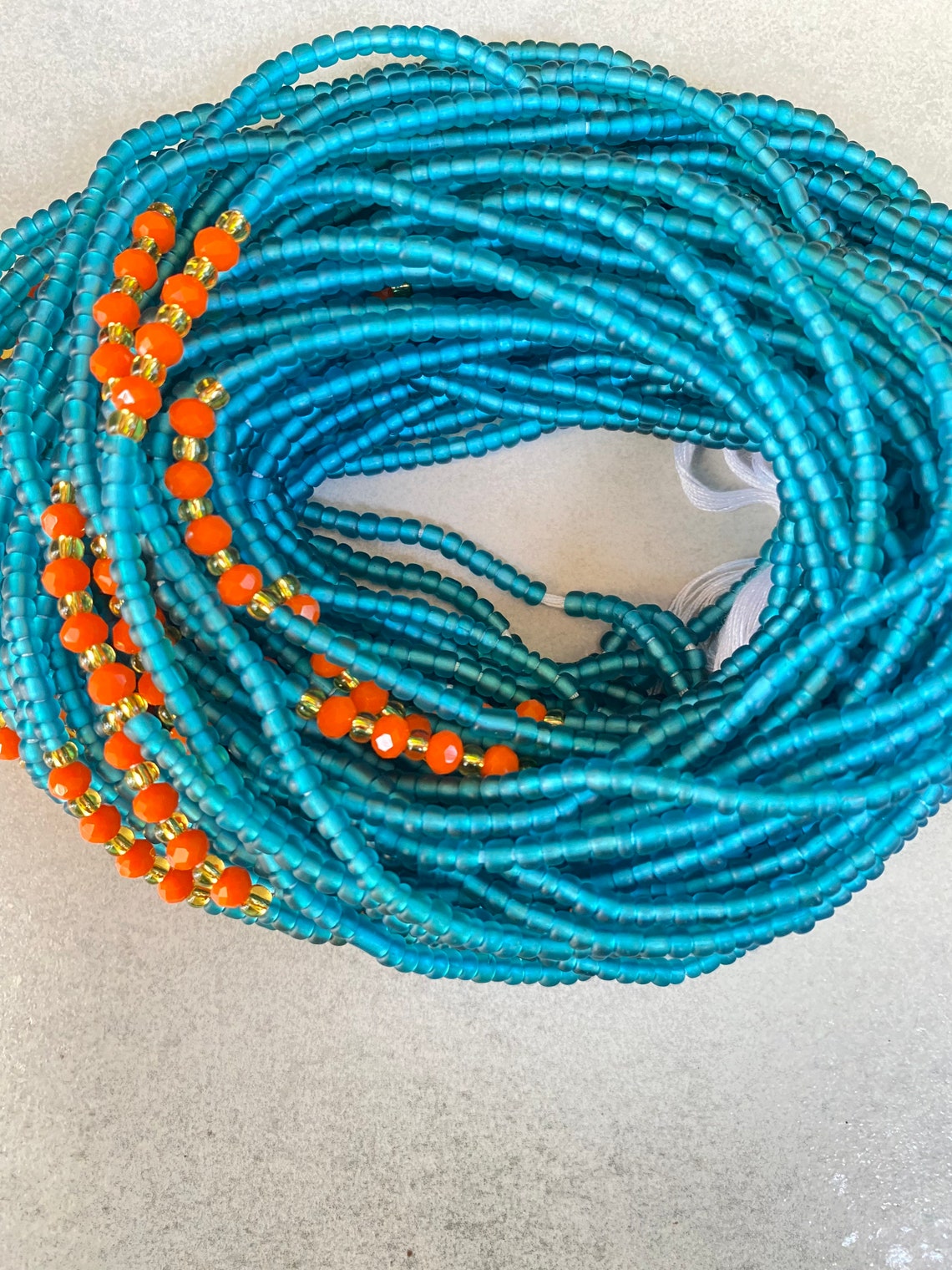 Frosted Beads With Crystals Etsy