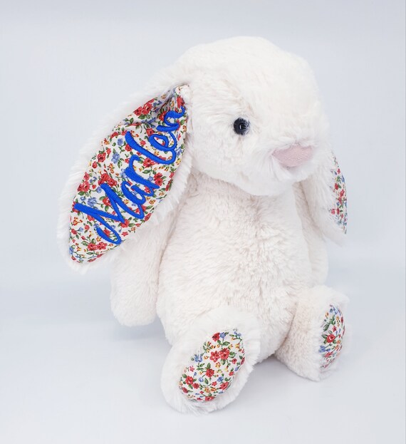 floral bunny stuffed animal