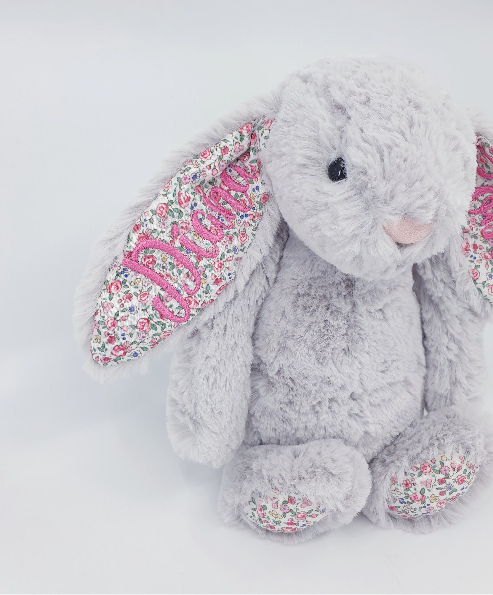 MEDIUM Gray Bunny Personalized Jellycat Rabbit Stuffed Etsy Canada