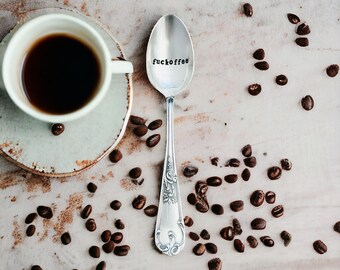 Hand gestempelt Obszönitäten Vintage Teelöffel