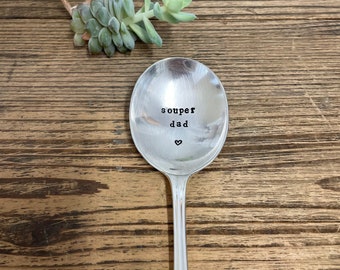 Souper Dad Hand Stamped Soup Spoon - SOZO Silver
