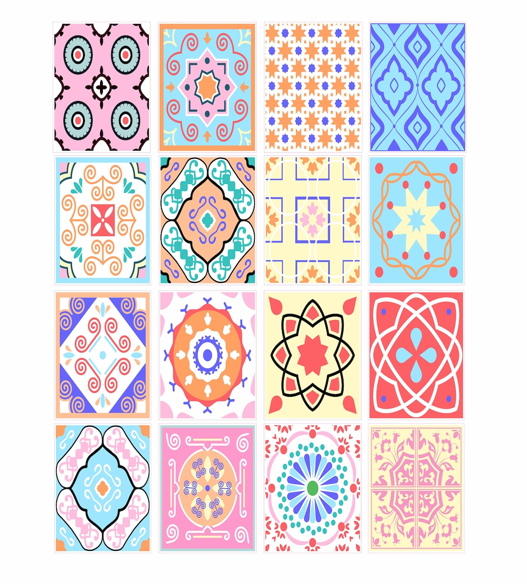 Mosaico Sticker Tile Stickers, Pack of 24 Mosaic Transfers for Use on 150mm X 200mm ...