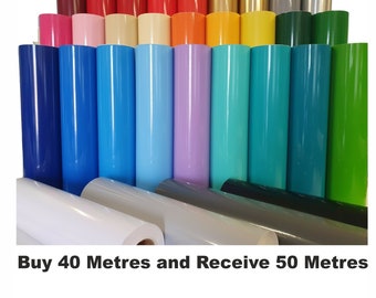 10 Metres of 610mm / 24 Inch Wide Gloss Vinyl For Crafting, Covering Cupboard Doors, Signage & Decals / Stickers, Free Next Day Delivery**