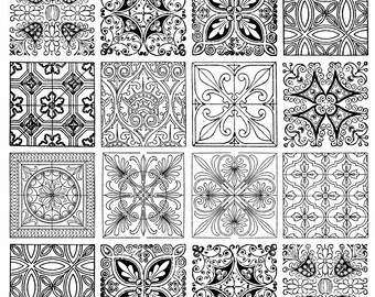 Tile Stickers, Pack Of 12, Waterproof Use on 200mm x 200mm, 20 x 20cm, 8 x 8 Inch Kitchen or Bathroom Tiles, Removable Bleachproof GT38