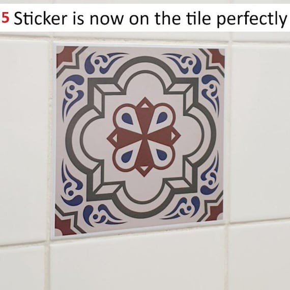 25 X Blue Gloss Tile Stickers For 15cm X 15cm / 150mm X 150mm / 6 Inch Waterproof For Kitchen, Splashback, For Bathroom, Self Adhesive, Peel And Stick On, Removable For Renters - View #8