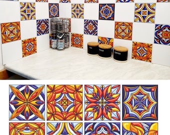 Tile Stickers, Pack Of 16 Mosaic, Waterproof For Use on 200mm x 200mm, 20 x 20cm, 8 x 8 Inch Kitchen or Bathroom Tiles, GT60