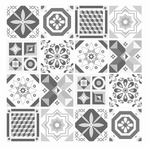 Mosaic Tile Stickers, Pack Of 24 Colourful Patterns, Waterproof Transfers For Use On 150mm x 150mm or 6 Inch Kitchen or Bathroom Tiles G07