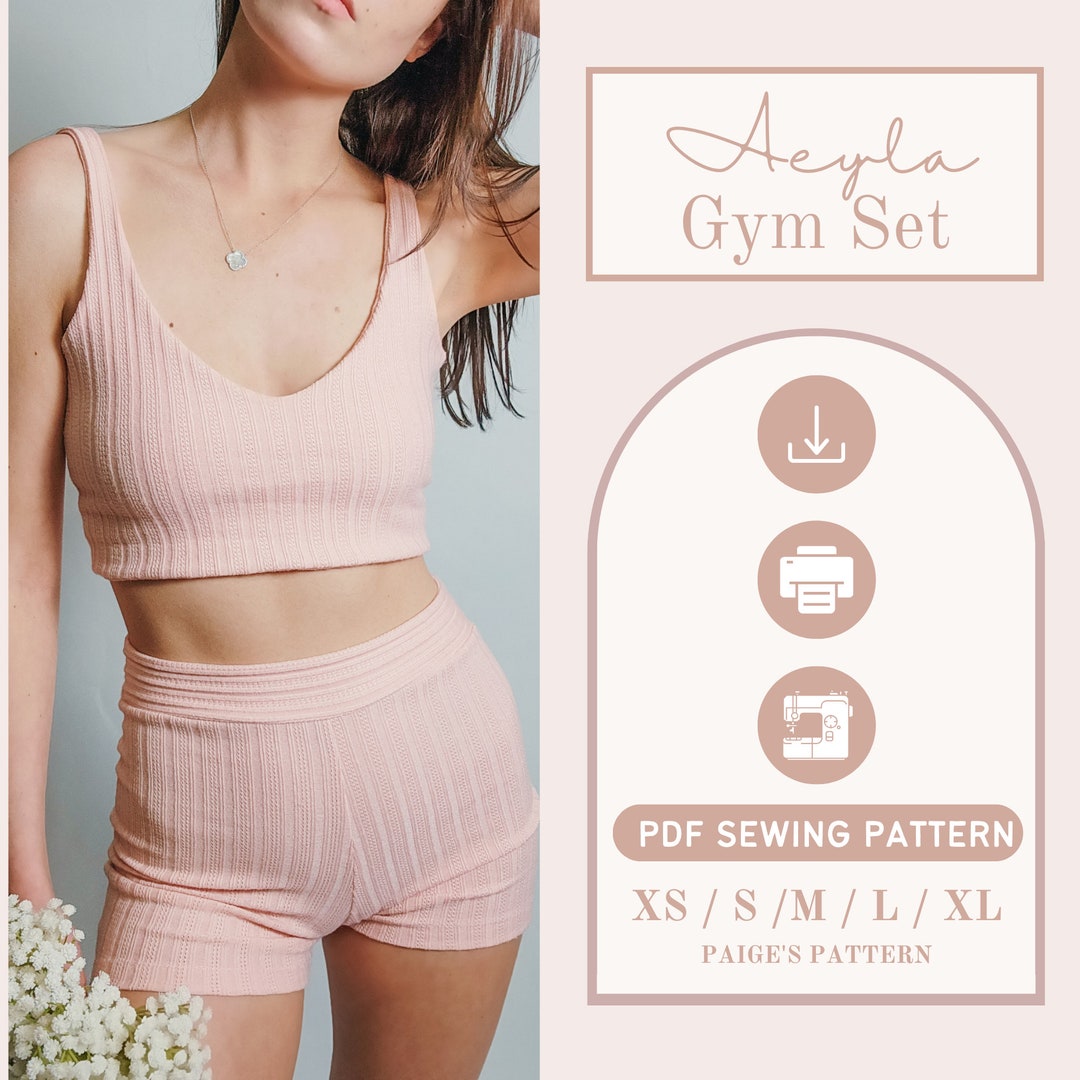 High Waisted Shorts Pattern + Tank Top Pattern | Digital PDF Sewing ...