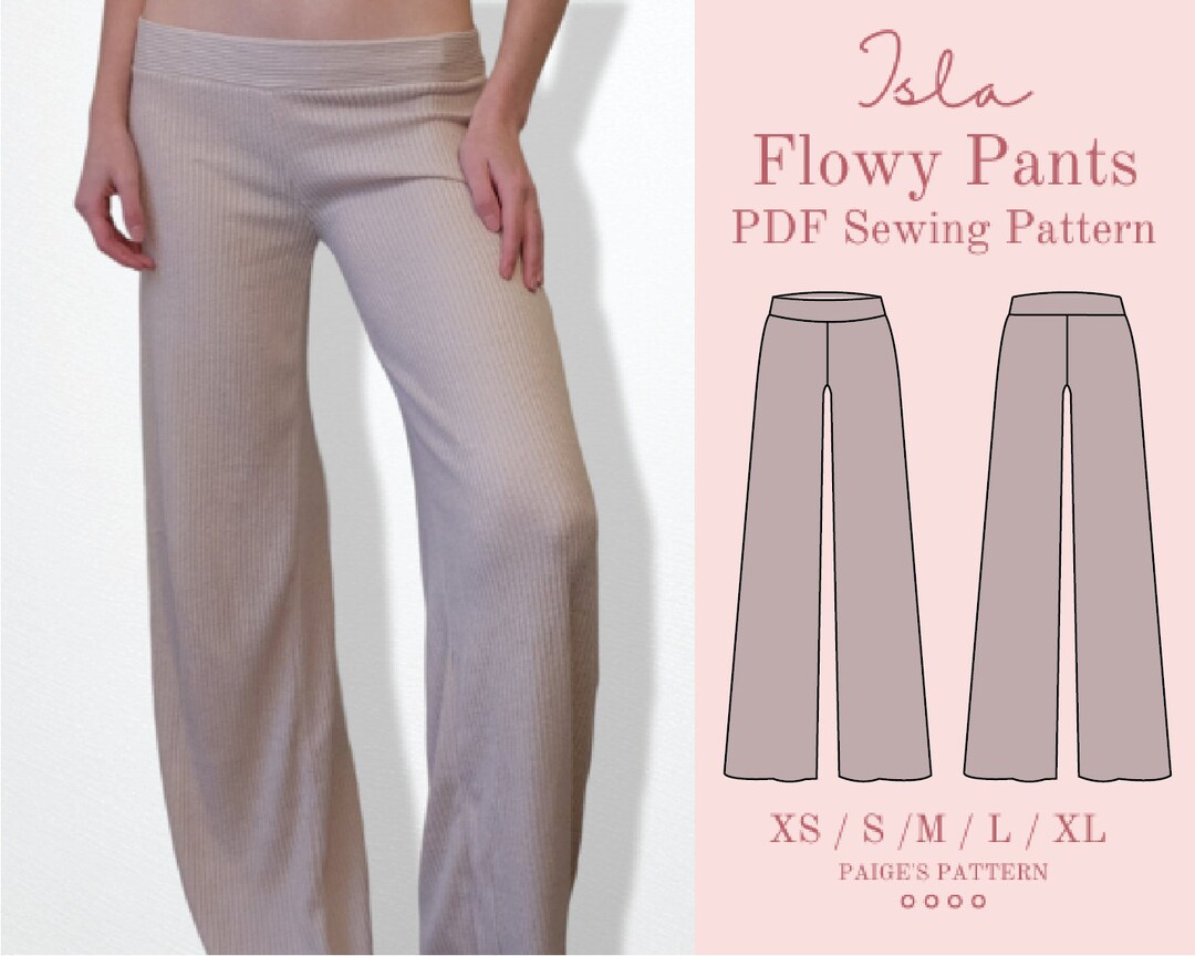 Low Rise Pants Pattern Size XS-XL Digital PDF Sewing - Etsy