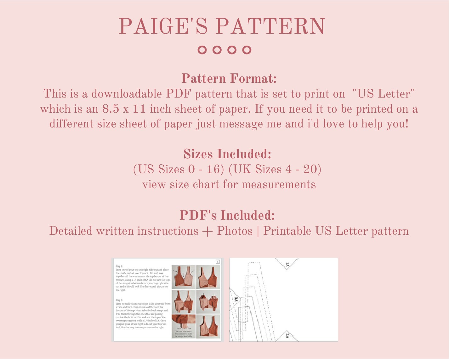 Keyhole Top Pattern Digital PDF Sewing Pattern Sizes XS - Etsy