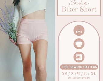 High Waisted Shorts Pattern | Digital PDF sewing pattern | Biker shorts | activewear pattern | loungewear shorts pattern | womens shorts