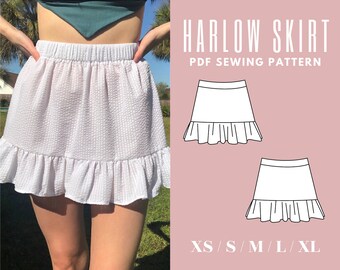 Mini Skirt Pattern - Etsy