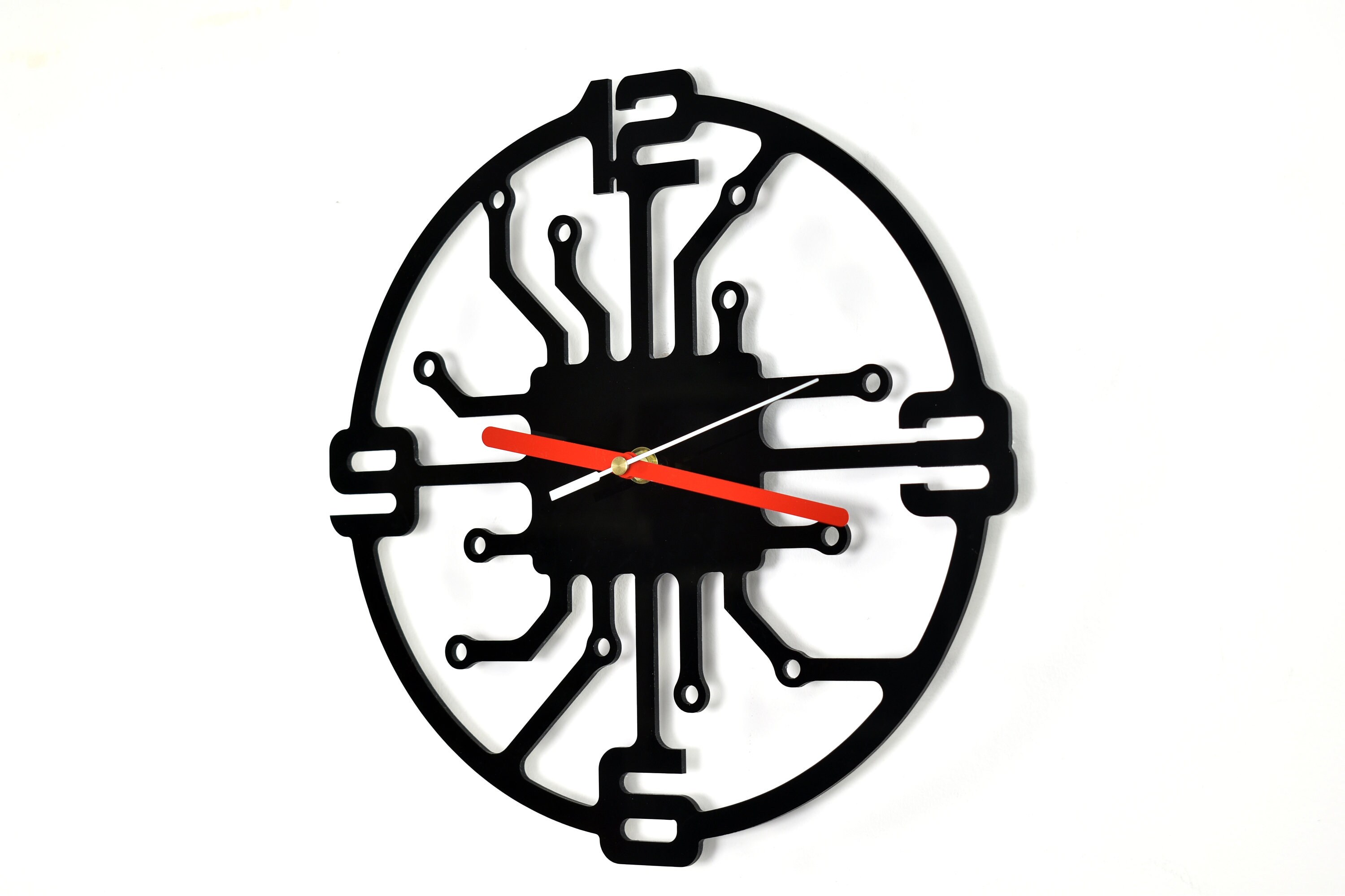 Modern Acrylic Wall Clock plexi Woodway Etsy