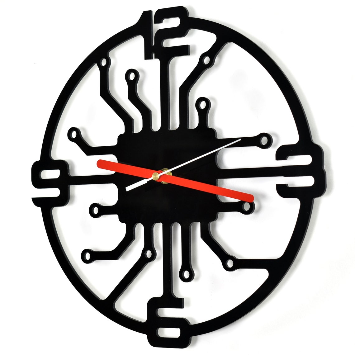 Modern Acrylic Wall Clock plexi Woodway Etsy