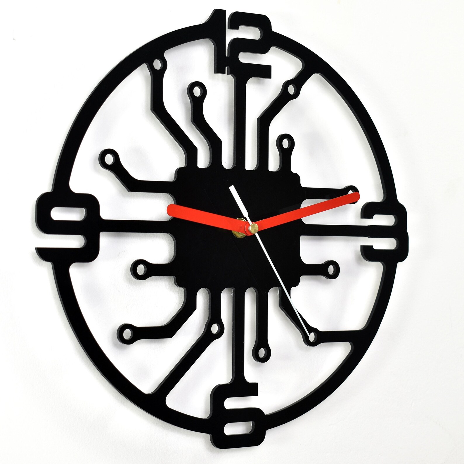 Modern Acrylic Wall Clock plexi Woodway Etsy