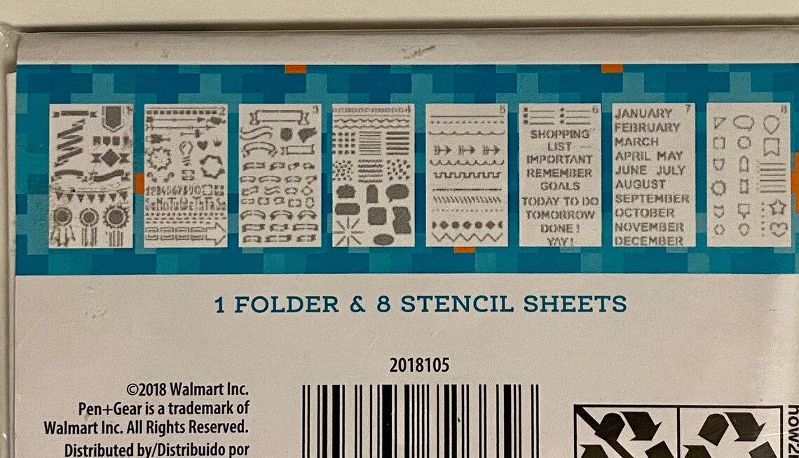 Pen &amp; Gear Stencil Sheets With Holder 8 Sheet Pack - Etsy