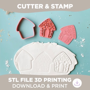 Christmas House Cutter & Stamp Set – 3D Print STL File